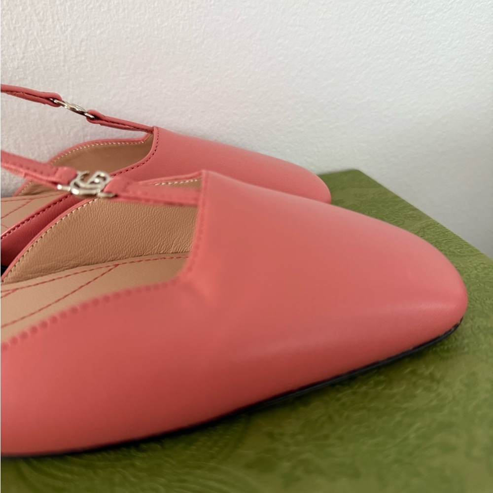 GUCCI Marmont Heel Size 38.5 US 8.5 T-Strap pink - Picture 7 of 9
